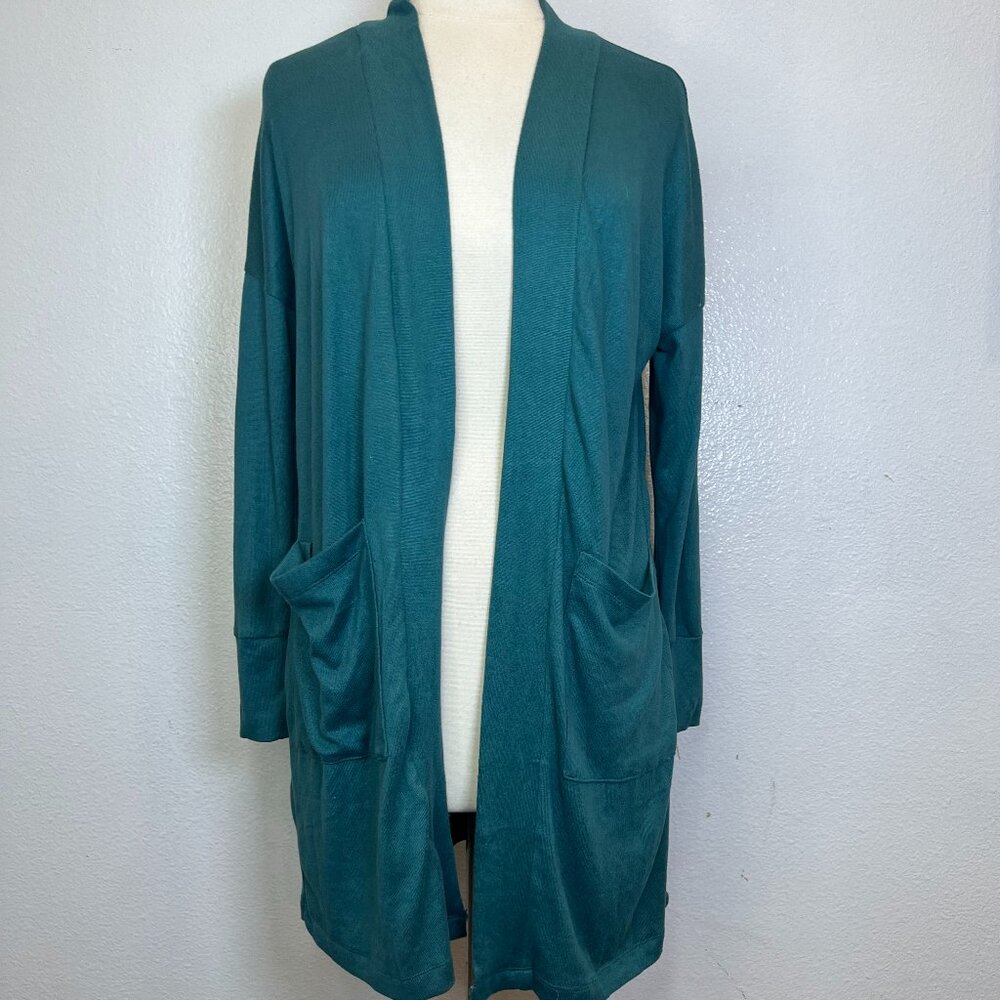 NMT Women's Member‎ Mark Green Super Soft Long Cardigan Size S